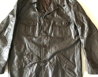 Leren herenjack Malungs Made In Sweden bruin maat 54 EU | 42 US