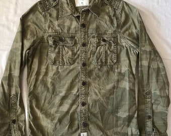 Abercrombie And Fitch Homme Musclée Taille Moyenne Camouflage Slim Fit