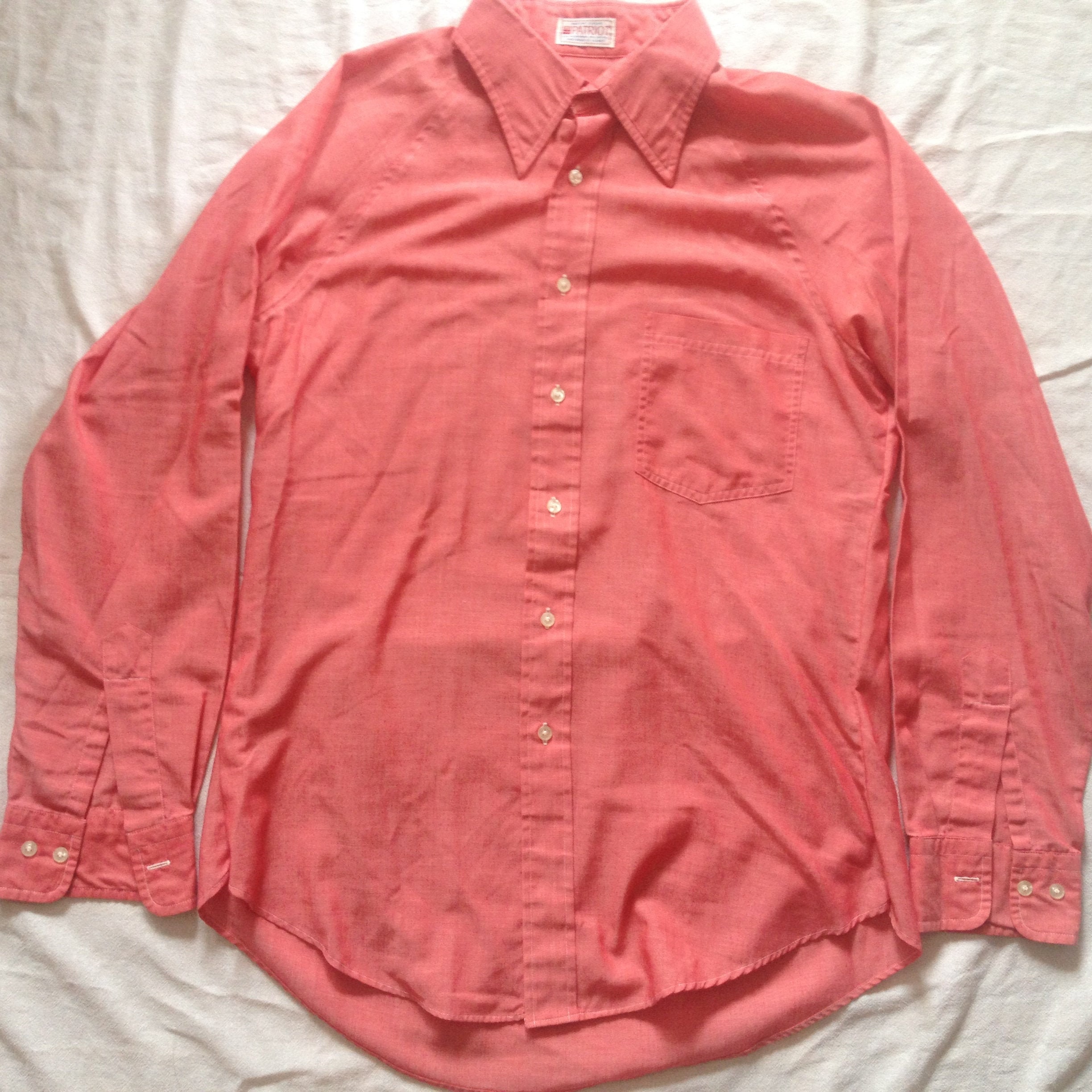 red long sleeve dress shirt
