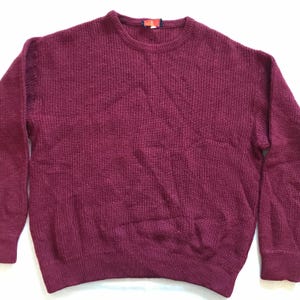 Daniel Cremoeux France-herentrui pure gebreide wol bordeauxrood, grote maat