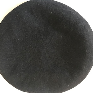 Military Beret Black Mens Unisex Pure Woool Made Size Small