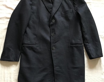 Coltorti Made In Italy Men's Light Coat Wool Combo Dark Blue Size 50 ITA EU / 40 US