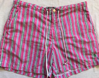 Polo Ralph Luuren Men's Pink Swimtrunks Shorts Size W32