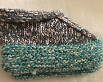 Handmade Knitted Unisex Toddler Crochet Slippers Pair | Bosnian Knit Style | Pure Wool Knit Kid's EU 27-30 / 10 US / USK 9