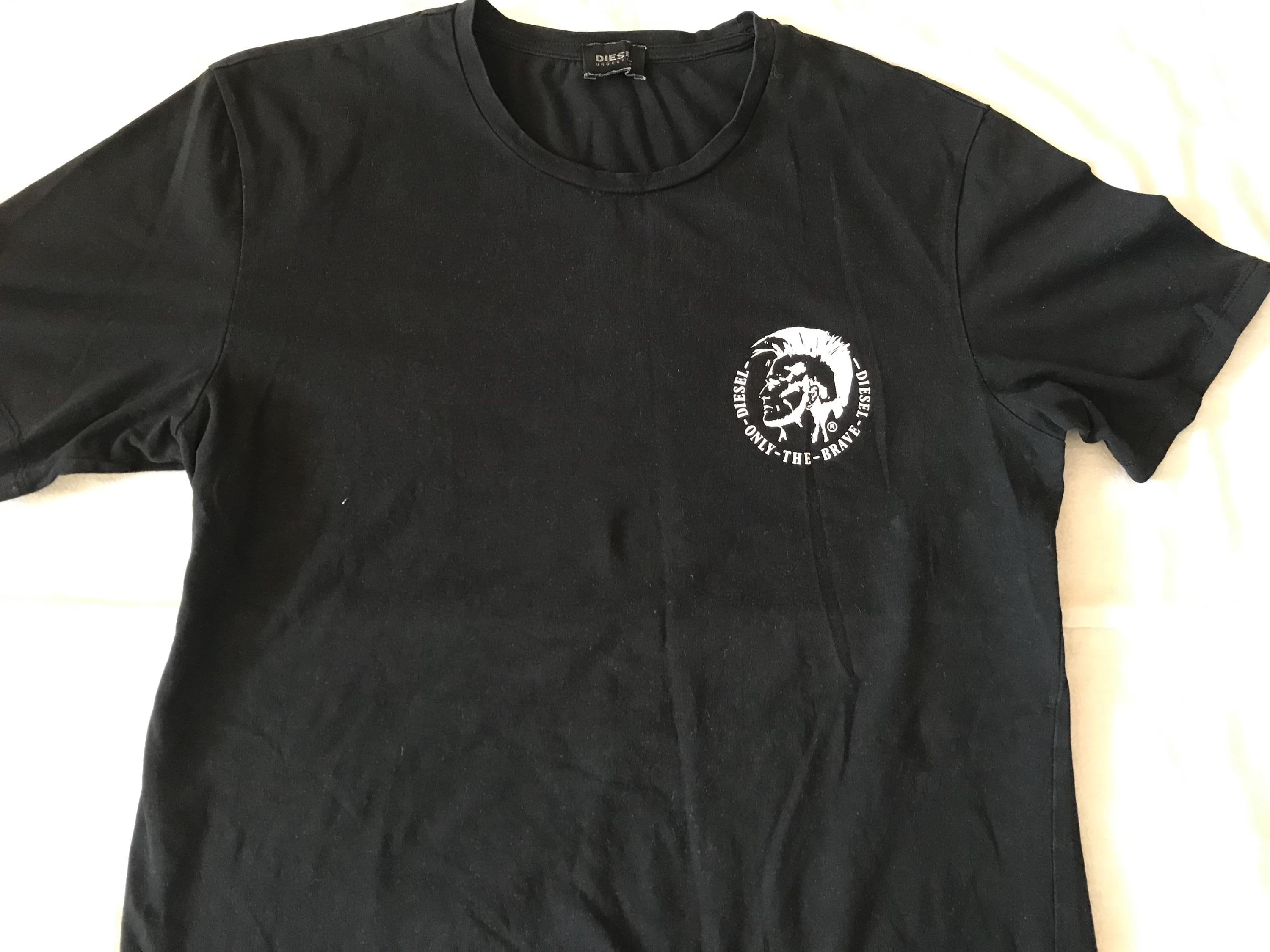 Diesel Industry Men's Black T-shirt W/ “only the Brave” Mohican