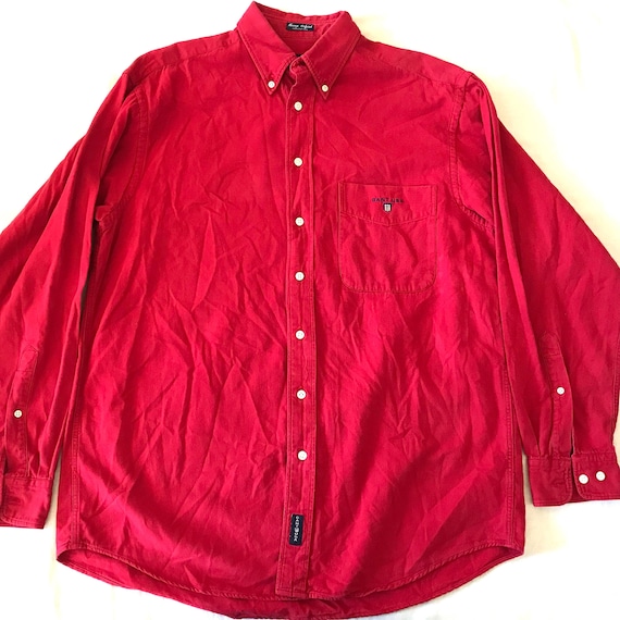 gant mens dress shirts Gant Mens XL Indigo Cotton Short Sleeve Plaid Button-Up Shirt