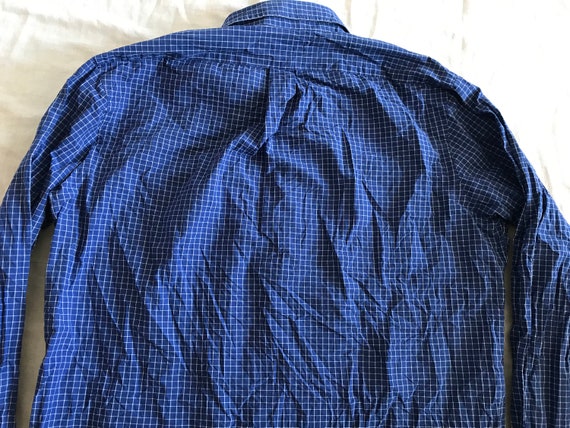 Polo Ralph Luren Checkered Blue Men's Dress Shirt… - image 9