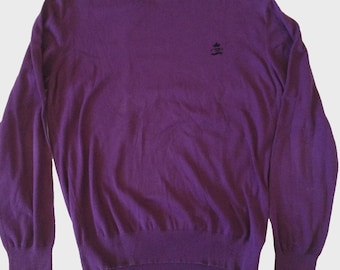 Jersey de punto Diesel Jeans de algodón puro, color violeta, talla XL.