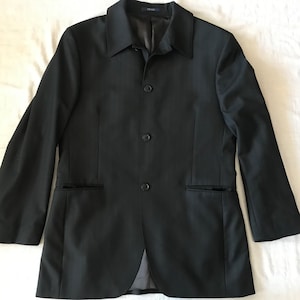 Kenzo Paris Men&#39;s Black Blazer Wool Jacket 4 Button | Medium Size 40 US *Please Read Details