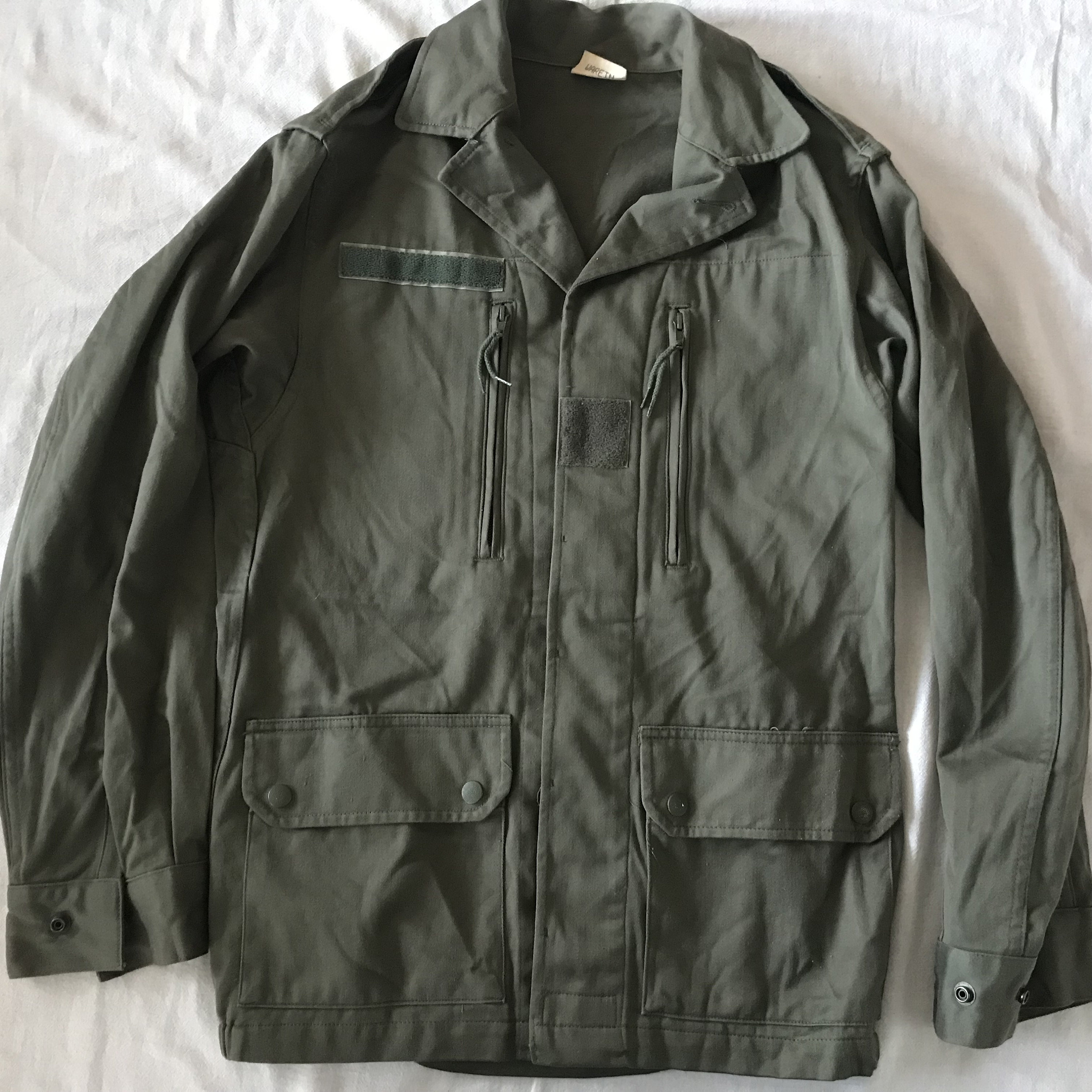 Warein Flers 1980 Military Field Jacket Womens Medium Green Full
