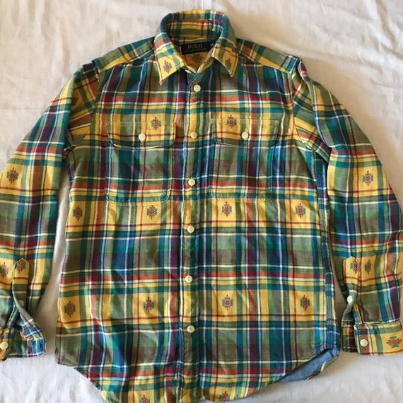 Polo Ralph Lauren Men's Flannel Long Sleeve Men's Shirt Plaid Size