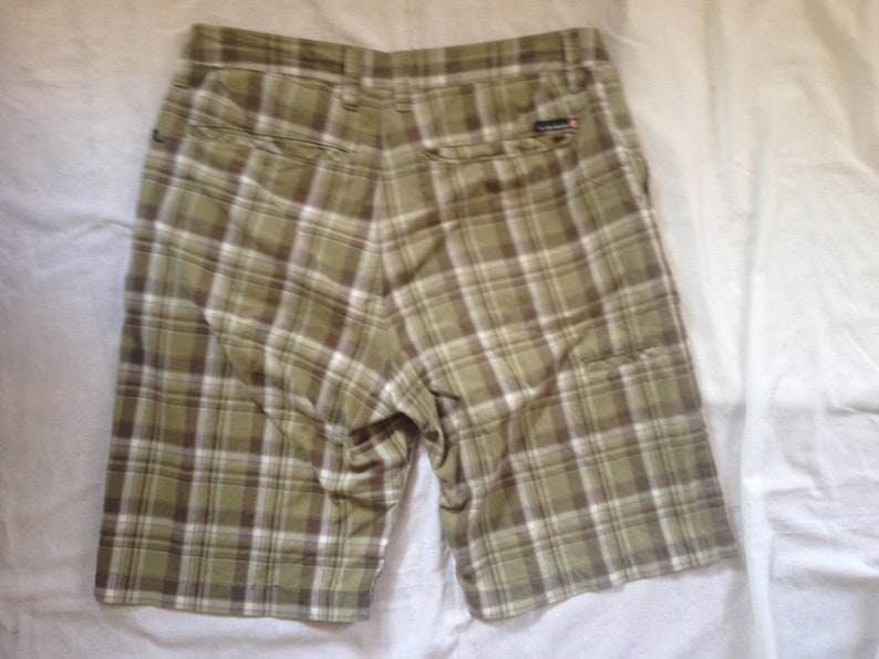 Quiksilver Green Brown Plaid Men/'s Shorts Size 32