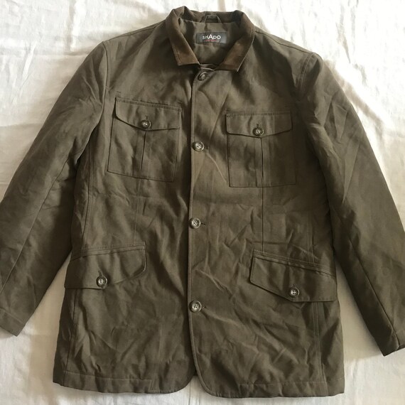Shado Men s Italian Coat Sport Jacket Insulated W Military Design Size 50 EU 40 US Khaki Brown Etsy Ireland