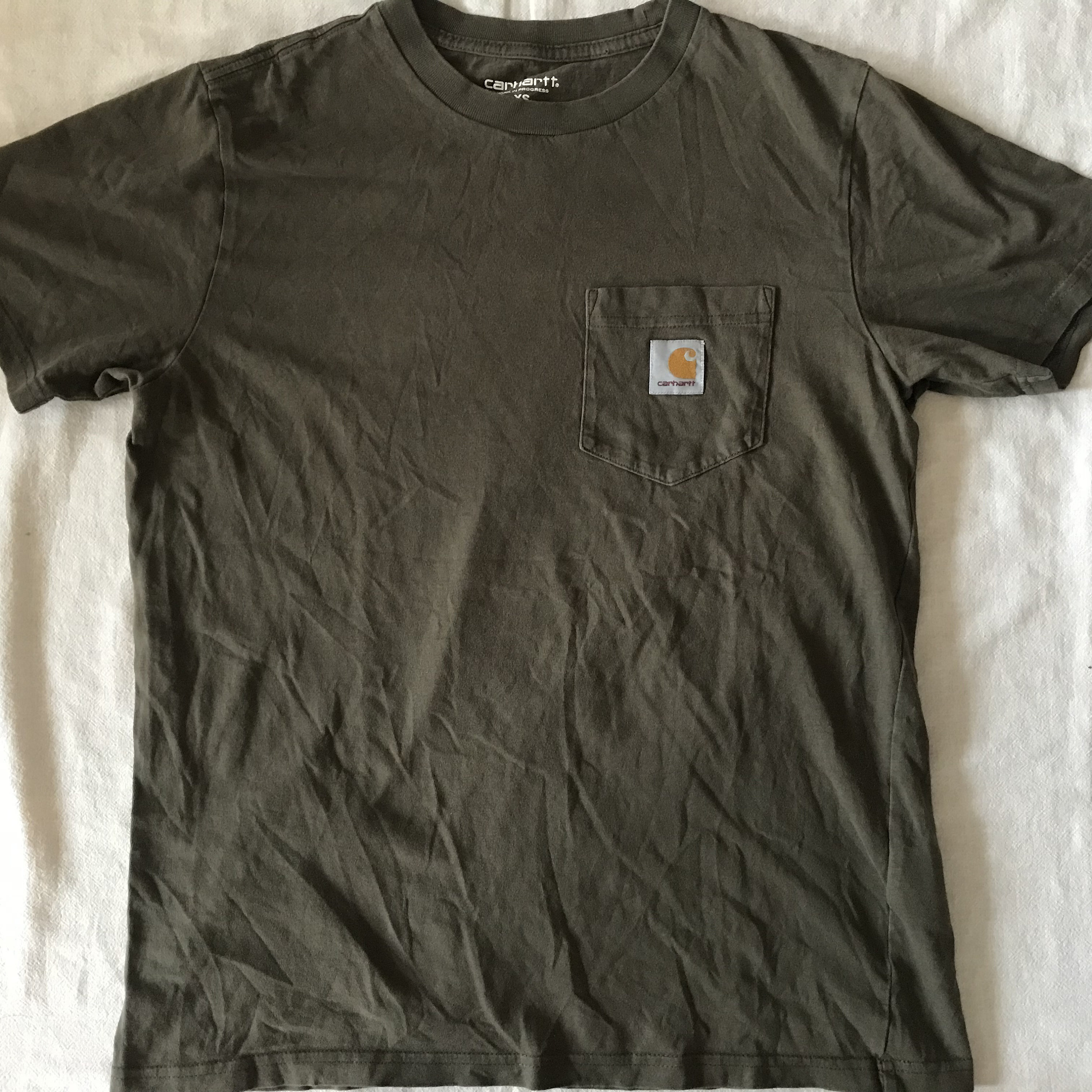 【関税込み】Carhartt Work In Progress Tシャツ Carhartt Work In Progress Navy 'Less Troubles' T-Shirt