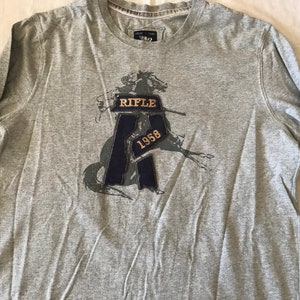 Rifle Jeans Men&#39;s Gray T-Shirt Long Sleeve XL EU Slim - Medium to Large US Size