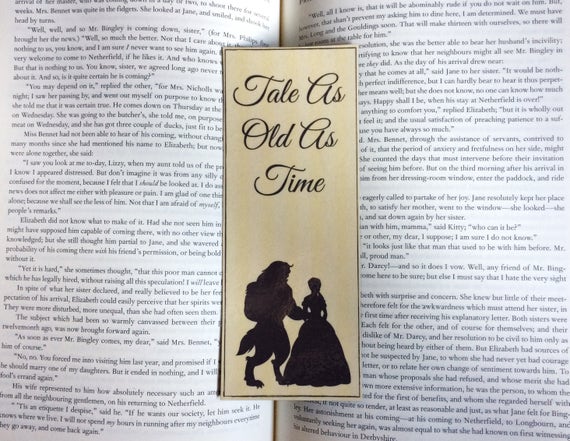 beauty and the beast disney quote bookmark etsy