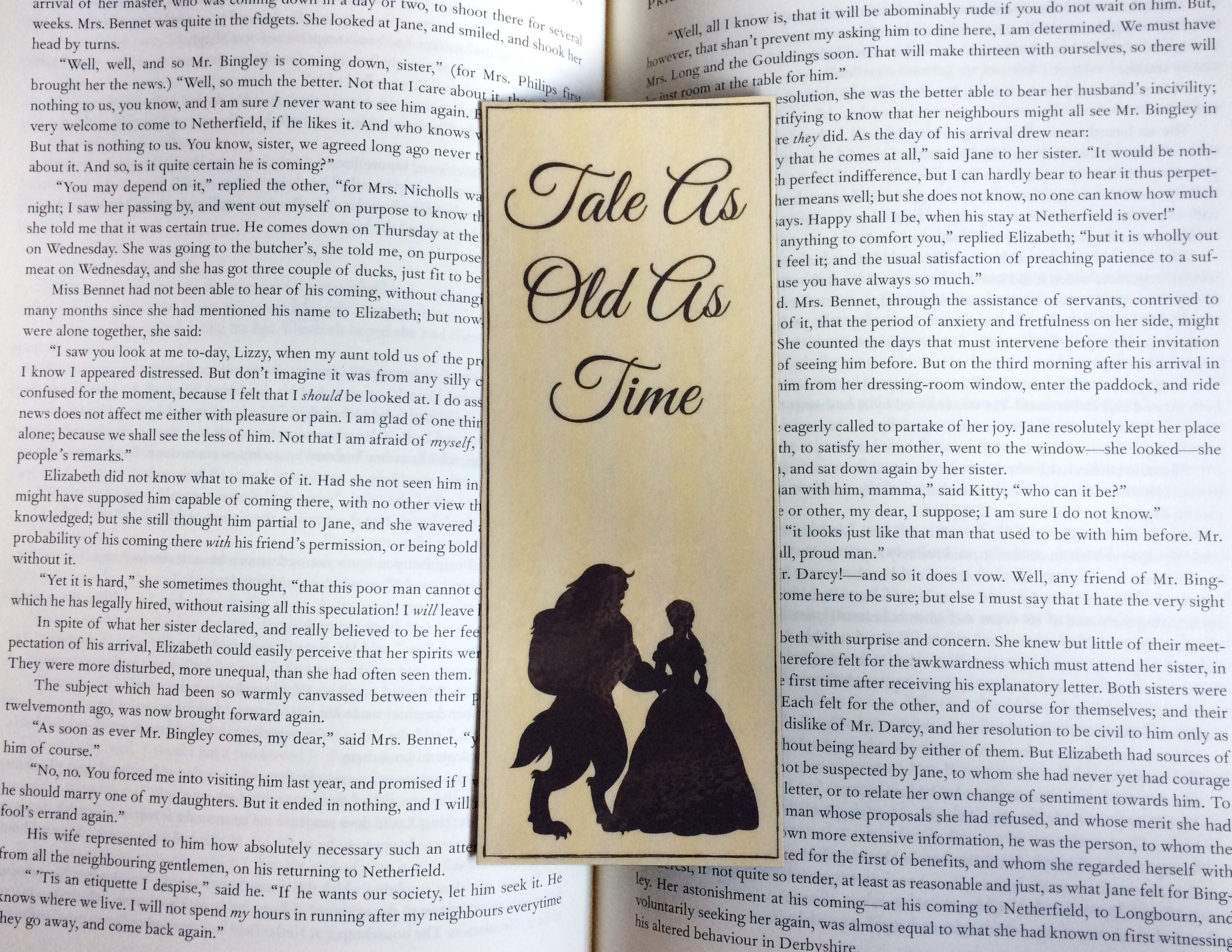 Beauty and the Beast Disney Quote Bookmark | Etsy