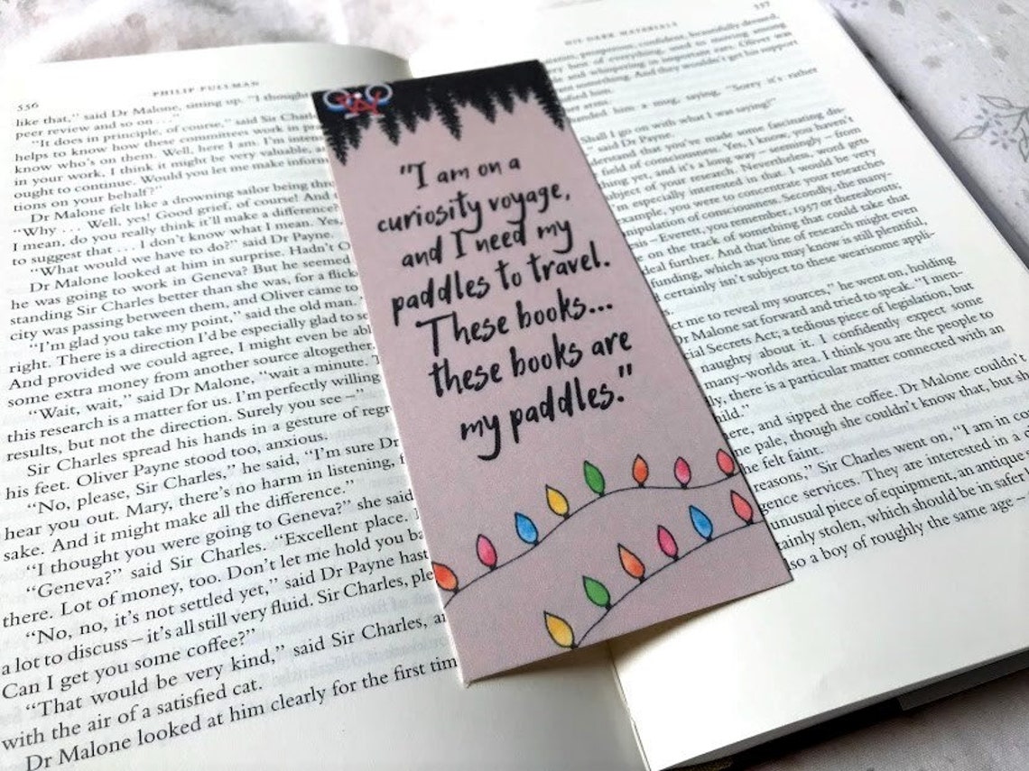Stranger Things The Upside Down Quote Bookmark Etsy