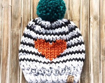 Bonnet Tricoté Main En Laine 100% Népal - Pompon Vert - Thermique - Taille Unique Adulte Mixte - Neuf Avec étiquettes