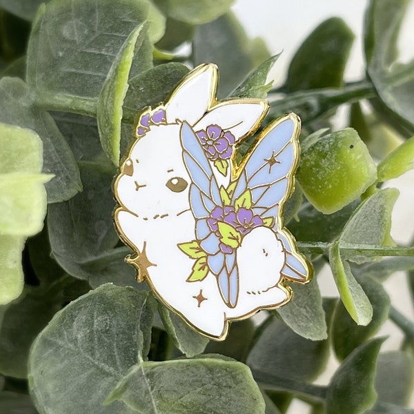 Kawaii Häschen Enamel Pin, Süßer Bunny Pin, Schmetterling Hasen Emaille Pin, Kaninchen Anstecknadel Brosche