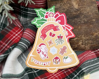 Weihnachten Stickerbogen, X-Mas Sticker Set, Winter Aufkleber Pack, süße Weihnachtssticker