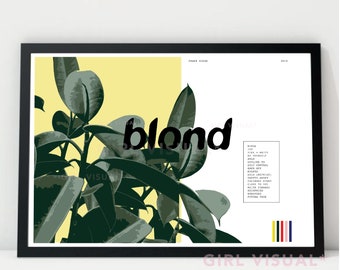 Frank Ocean Plakat Blondynka Frank Ocean Album Sztuka Etsy