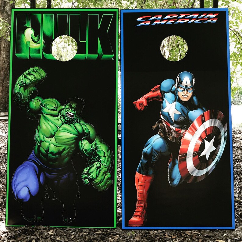 Avengers Cornhole Set With Bean Bags Etsy