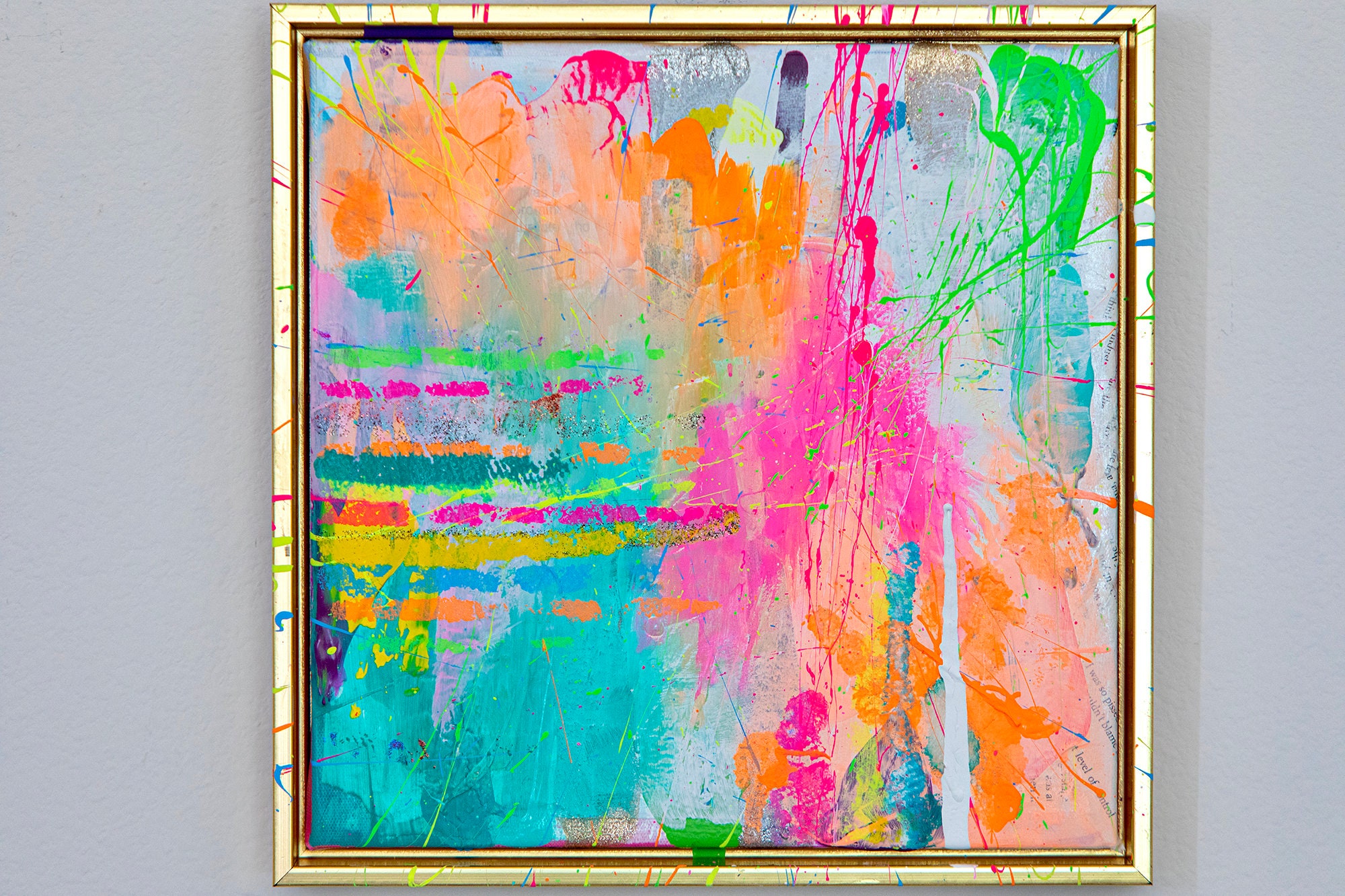 Neon Original Abstract Painting Outside the Lines Etsy