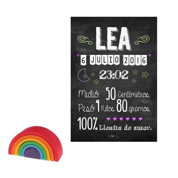 Foglio Di Nascita Personalizzato Nascita Regalo Neonato Etsy