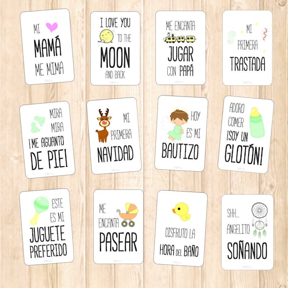 tarjetas infantiles para los primeros 12 meses de un niño es vida