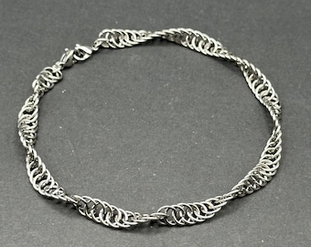 Spiral Chainmaille Bracelet – Stainless Steel – Sleek Minimalist Jewelry