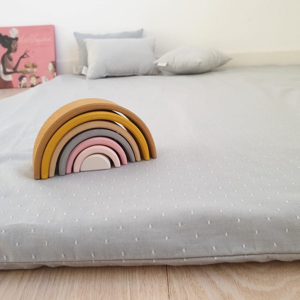 Tapis d'éveil bébé - tapis de jeu montessori - matelas motricité libre - tapis pour nido - oeko tex - tapis d'éveil -cadeau naissance