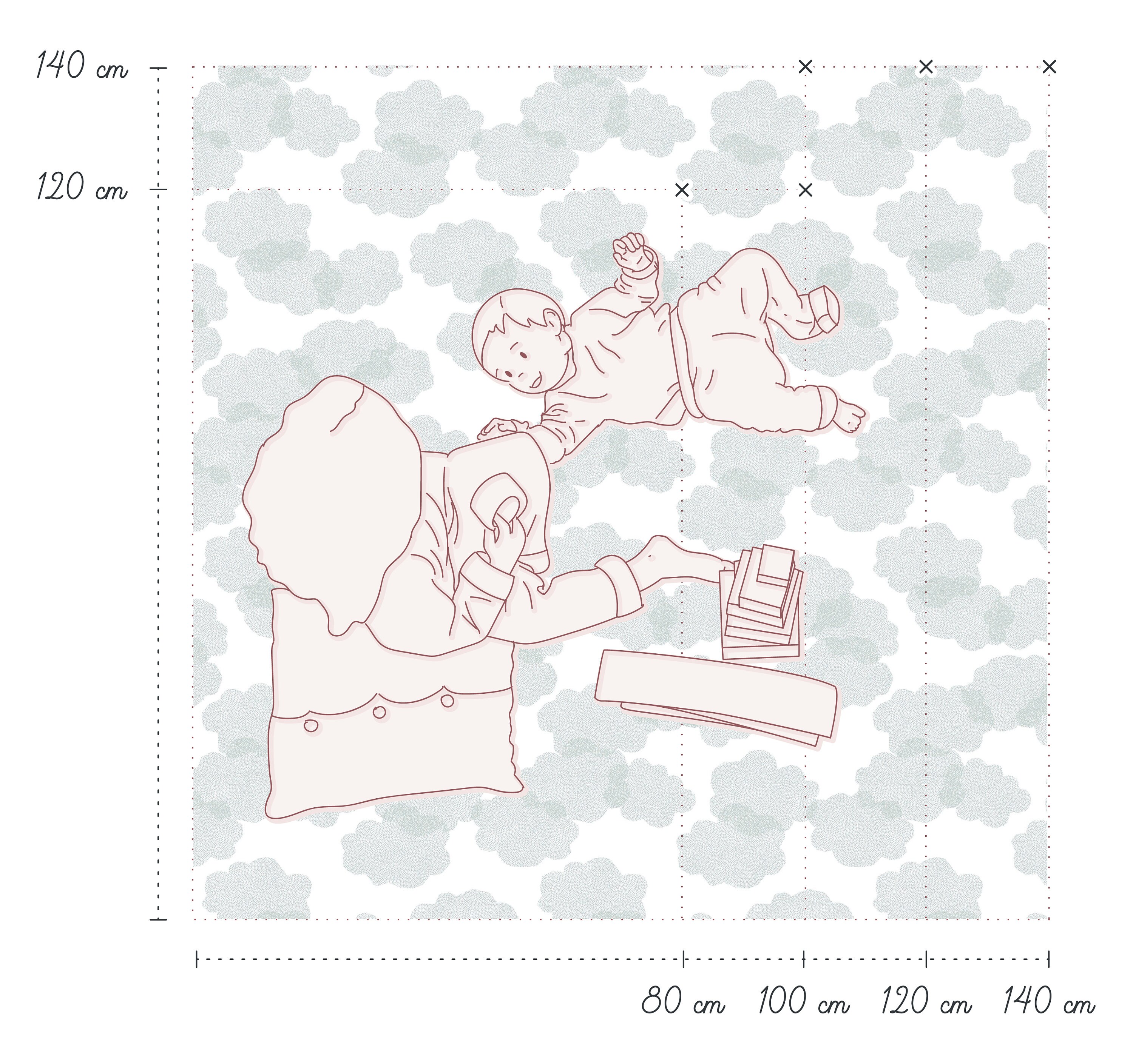 Grey baby floor mat montessori play mat free motor Etsy