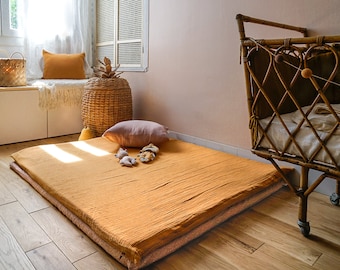 Montessori Ochre Baby Awakening Mat For Free Motor Skills And Etsy