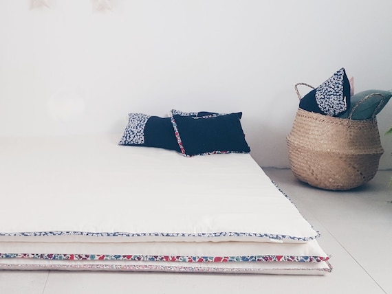 Matelas De Sol Bebe Montessori Coton Bio Tapis De Jeu Etsy