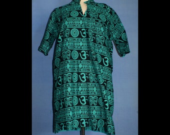 Koszula męska unisex Hippy Hippie Nepal Cotton Festival Boho Retro Grandad Casual Kurta (5 opcji kolorystycznych)