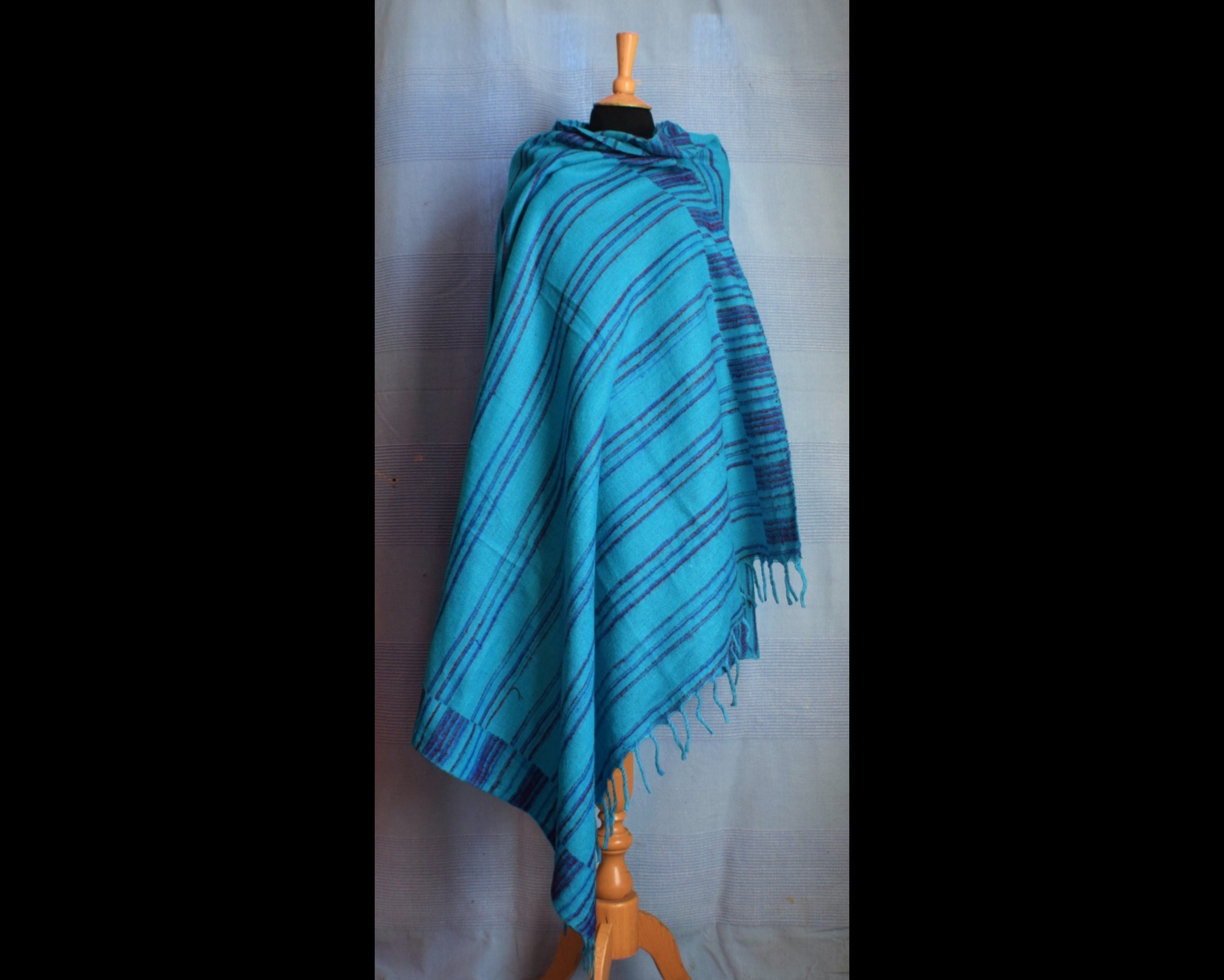 Elegant Super Soft Brushed Wool Nepalese Wrap Shawl / Blanket 