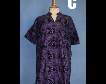 Koszula męska unisex Hippy Hippie Nepal Cotton Festival Boho Retro Grandad Casual Kurta (5 opcji kolorystycznych)