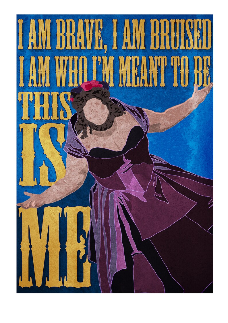 The Greatest Showman Bearded Lady 'This is Me' Print | Etsy