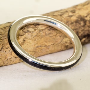 Sterling Silver Ring  and Ebony Wood