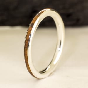Sterling Silver Ring  and Tuya Wood - Gift for him or her - Natural ring