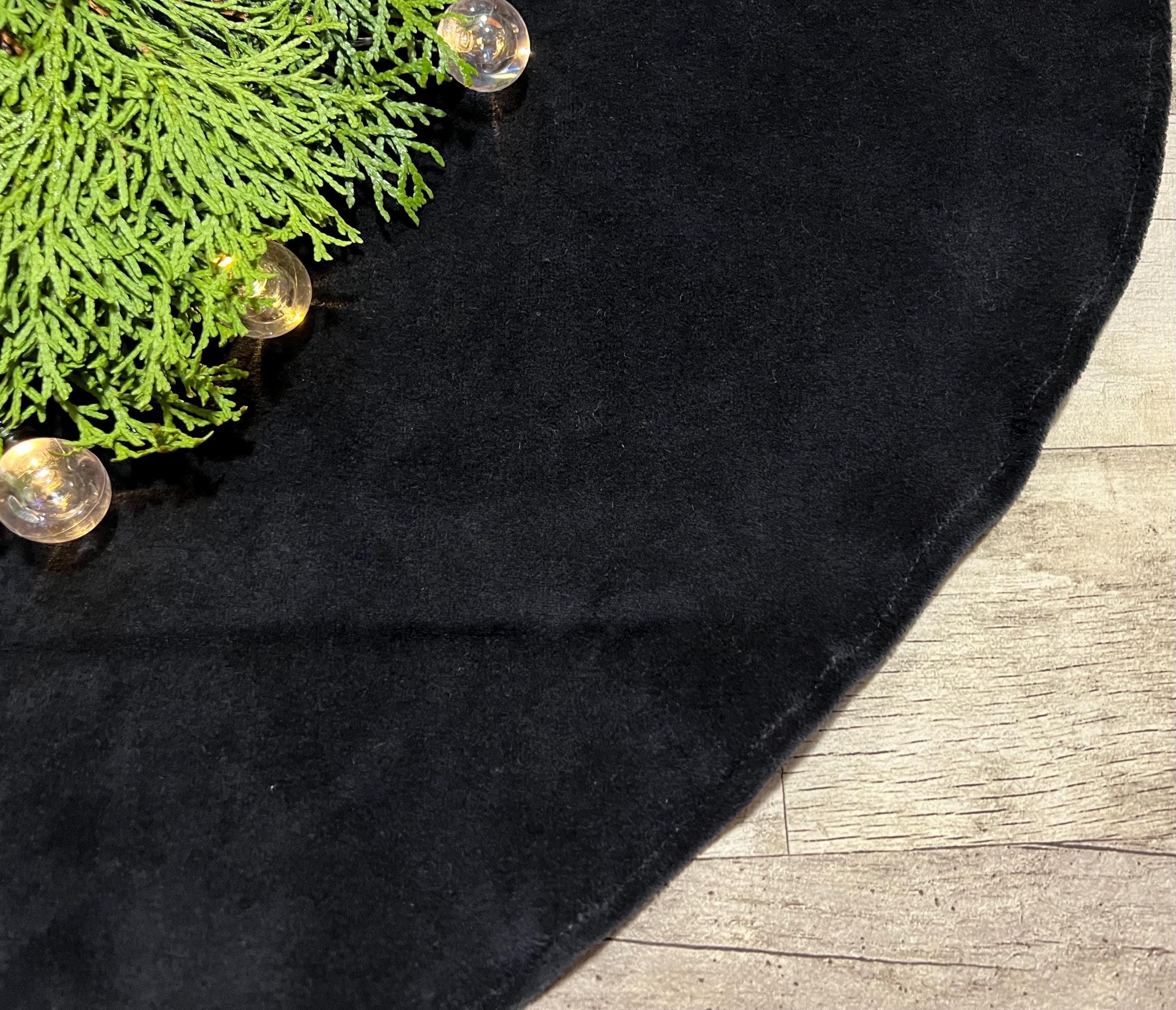 36 Stunning DIY Christmas Tree Decoration Ideas 16 Black Velvet Christmas Tree Skirt: Boho Farmhouse Holiday Decor (57…