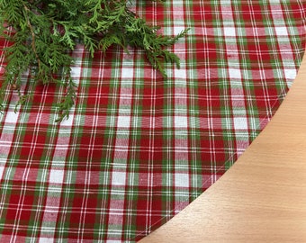 Christmas tree skirt, Tartan tree skirt, linen tree skirt,  tree skirt, rustic decorations,Christmas gift