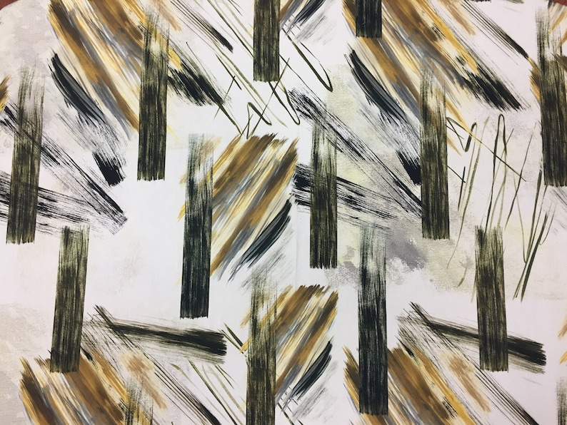 Scandinavian fabric satin fabric wide 59 inches Cotton fabric White fabric with digital color print modern fabric
