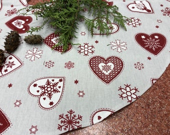 Christmas tree skirt, Christmas Holiday tree skirt,beige Christmas tree skirt, Swedish tree skirt, Scandinavian design,Gift