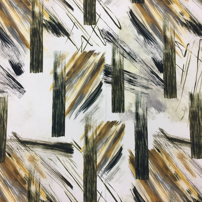Scandinavian fabric satin fabric wide 59 inches Cotton fabric White fabric with digital color print modern fabric
