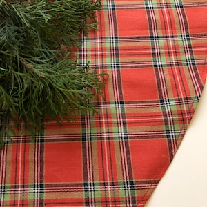 Christmas tree skirt, Tartan tree skirt, linen tree skirt,  tree skirt, rustic decorations, Christmas gift