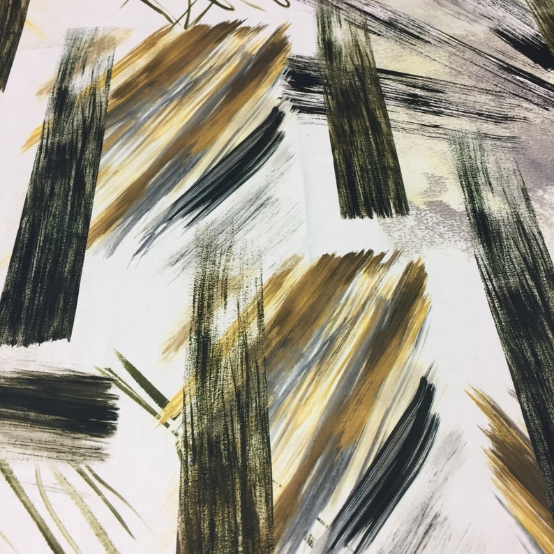 Scandinavian fabric satin fabric wide 59 inches Cotton fabric White fabric with digital color print modern fabric