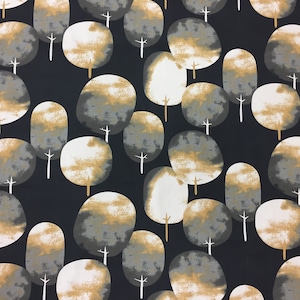 Scandinavian fabric black fabric  Cotton  fabric Curtain fabric  Swedish upholstery fabric  Scandinavian design