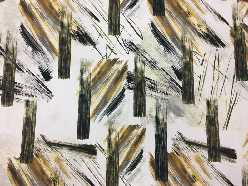 Scandinavian fabric satin fabric wide 59 inches Cotton fabric White fabric with digital color print modern fabric